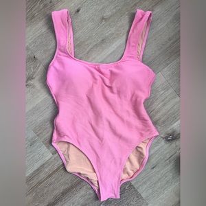 J.Crew Ribbed squareneck one-piece swimsuit